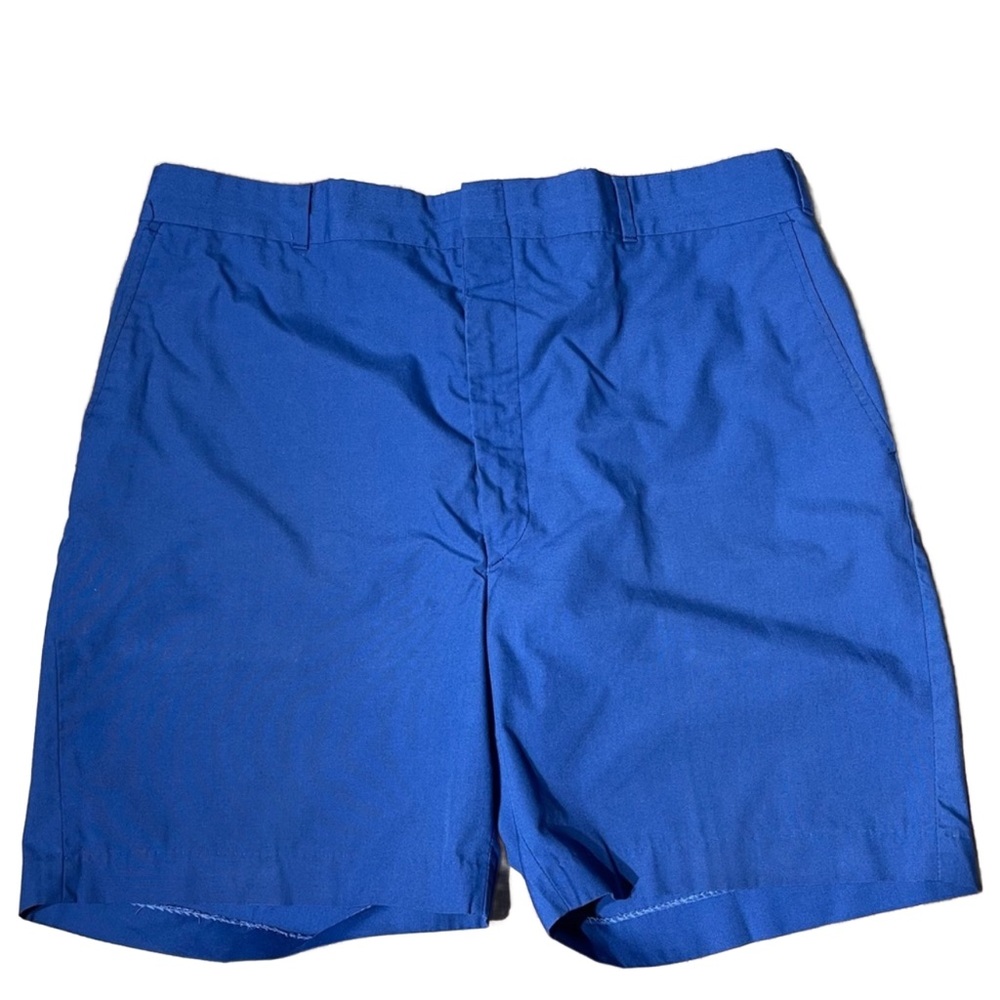 Vintage Hubbard 70s Dress Casual Shorts Talon Zipper Painter Tape Blue